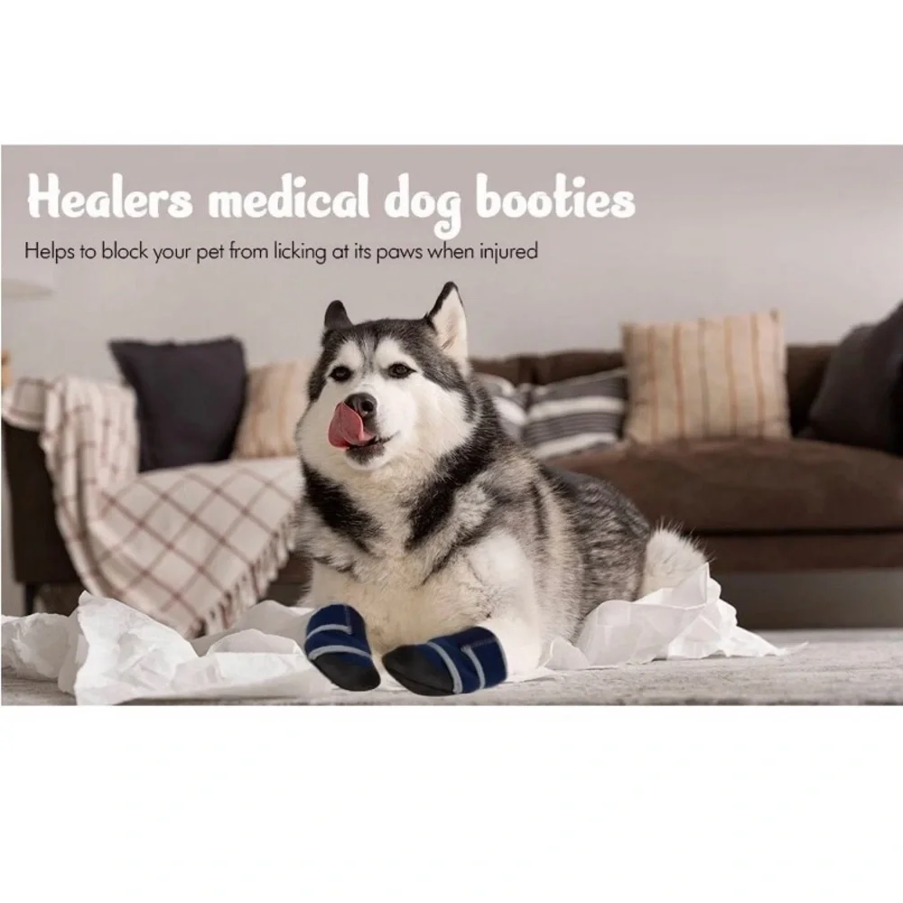 HEALERS Medical Dog Boots, Pet Apparel for Small Dogs (20-35 lbs) . Size SM. NEW